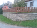 2012 oprava zdi a oplocení KD Jiříně